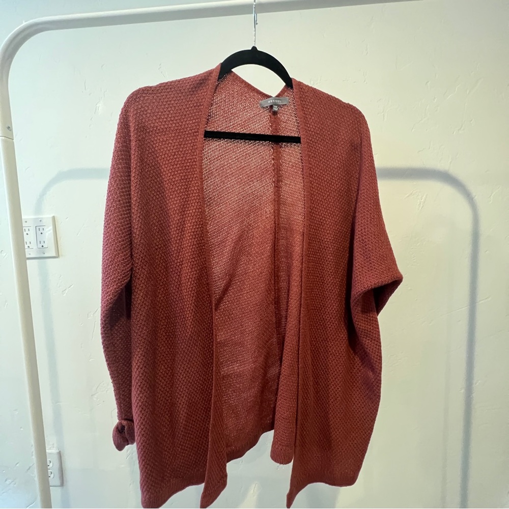 Mauve/ terracotta cardigan